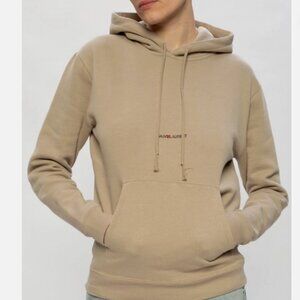 Saint Laurent Logo Beige Hoodie